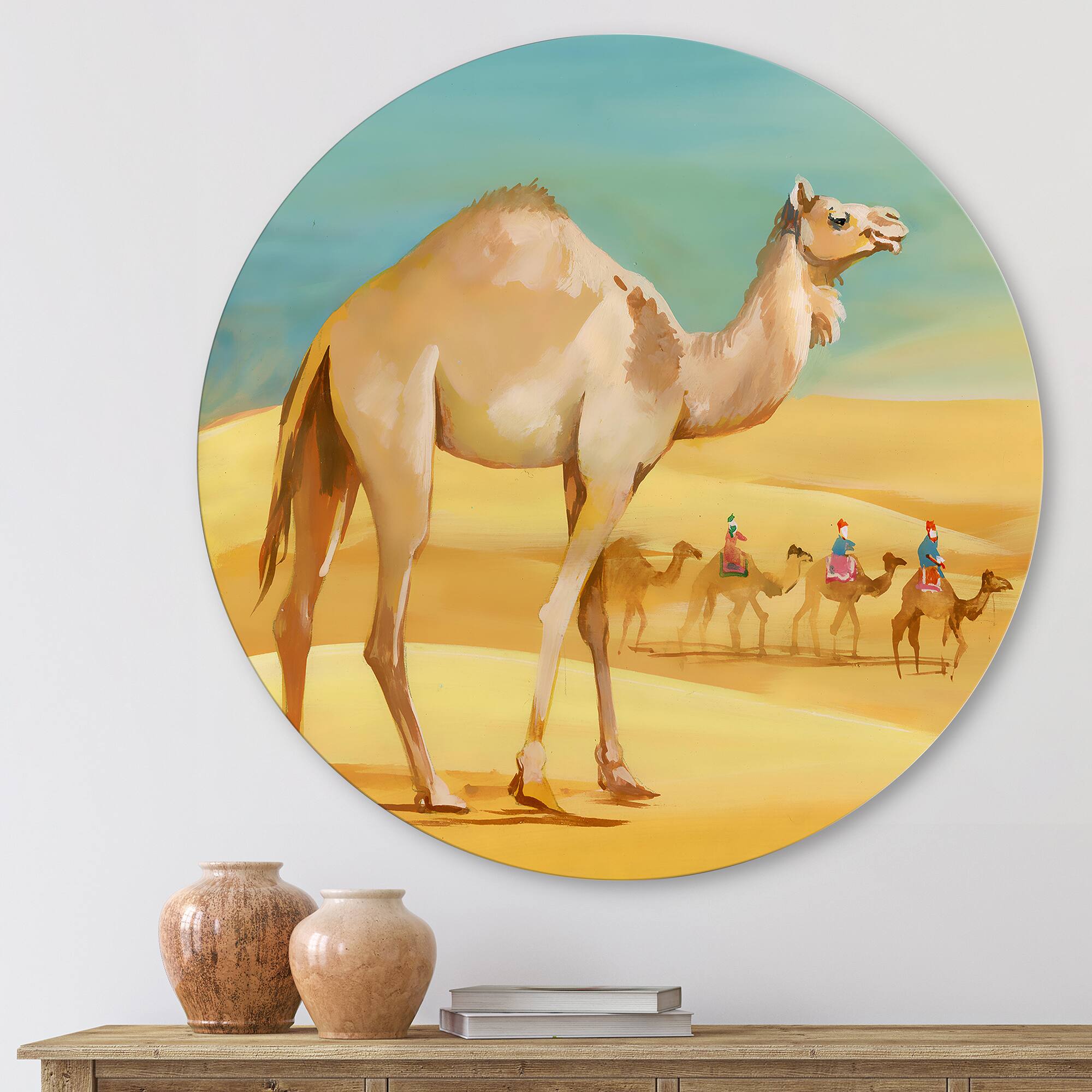 Designart - Camels In Desert